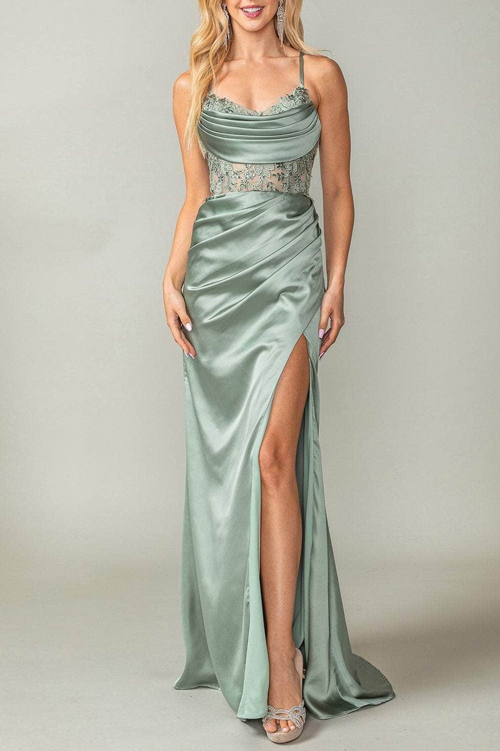 Formal Women's Dresses Handmade Embroidered Sleeveless Prom Gown Sleeveless Plain Evening Dress With Slit Floor Length Pleated Prom Dresses Stores